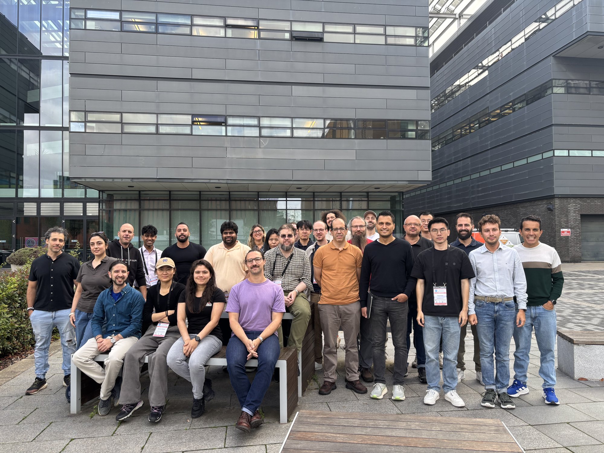 Group photo at the Alan Turing Building, University of Manchester